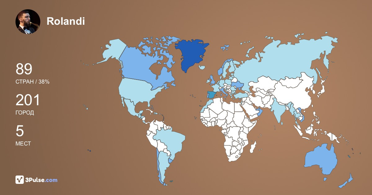 Rolandi Niavadze's Travel Map Image