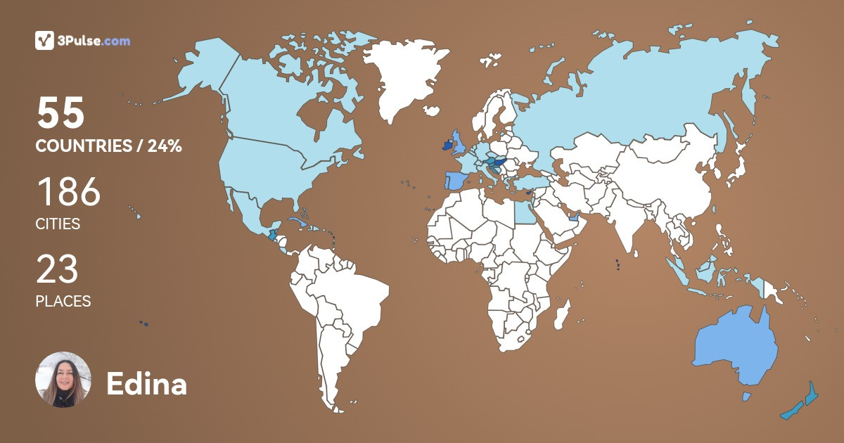 Edina Pajor's Travel Map Image