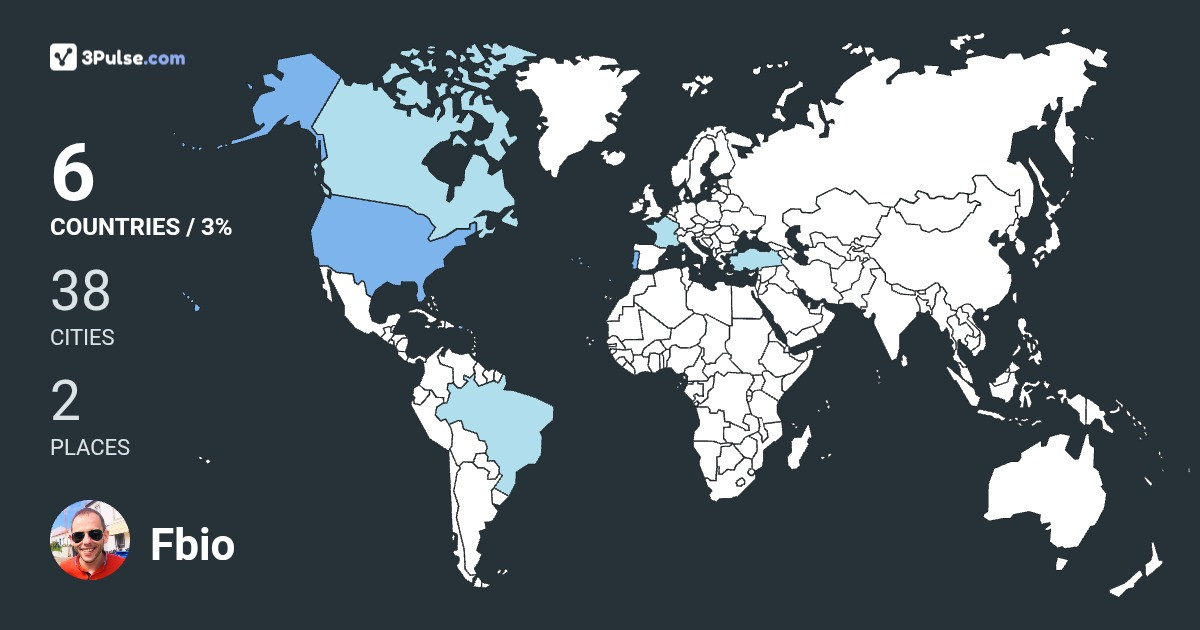 Fbio Goulart's Travel Map Image