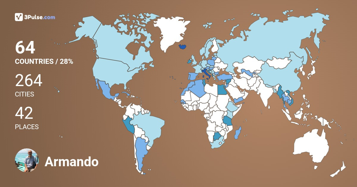 Armando Monaco's Travel Map Image