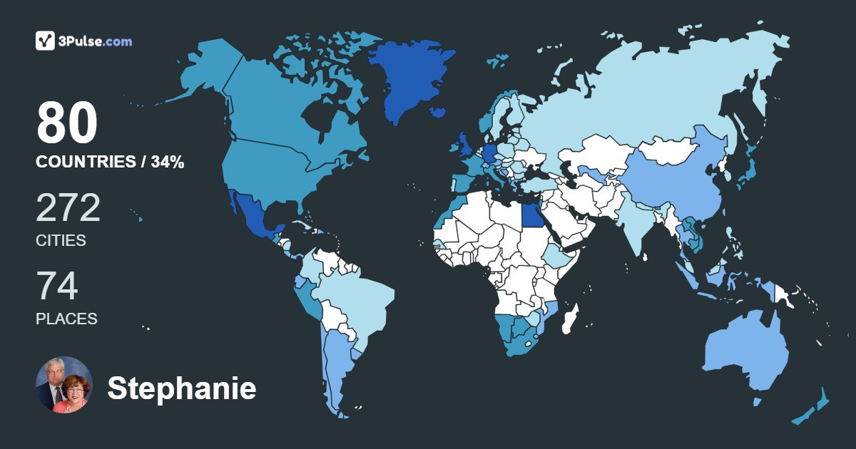 Stephanie Purser's Travel Map Image