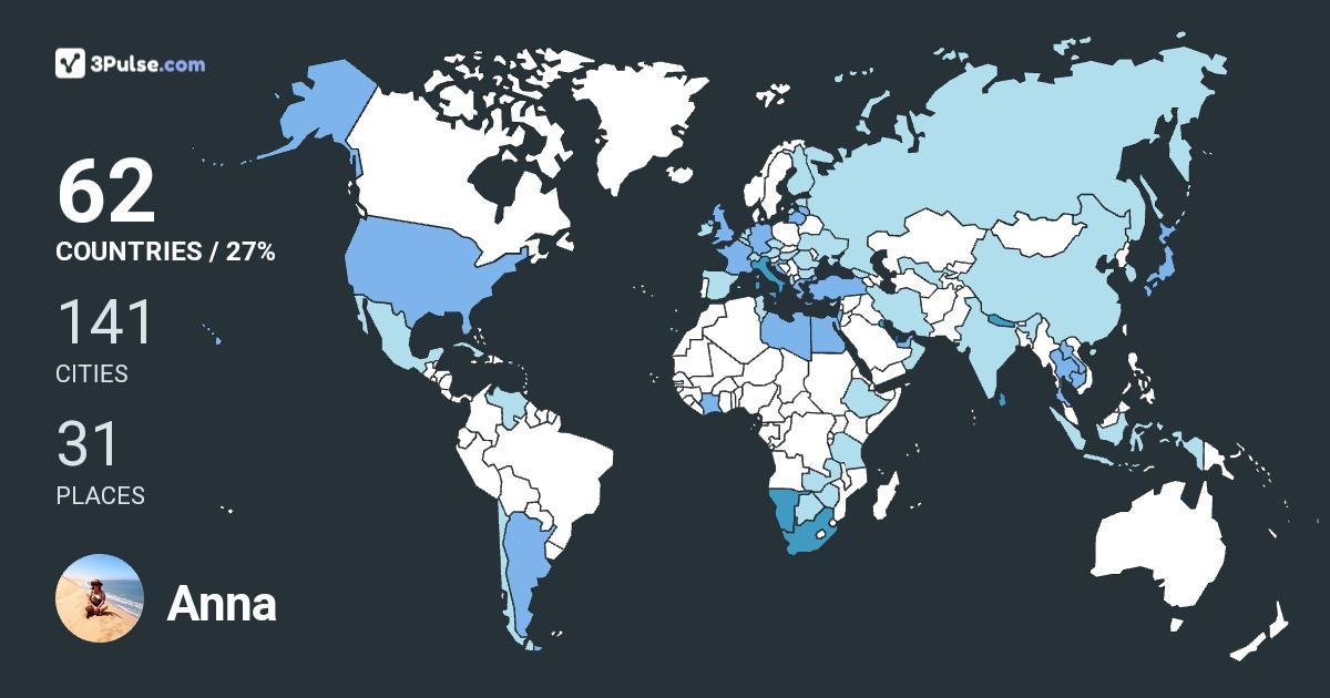 Anna Domnina's Travel Map Image