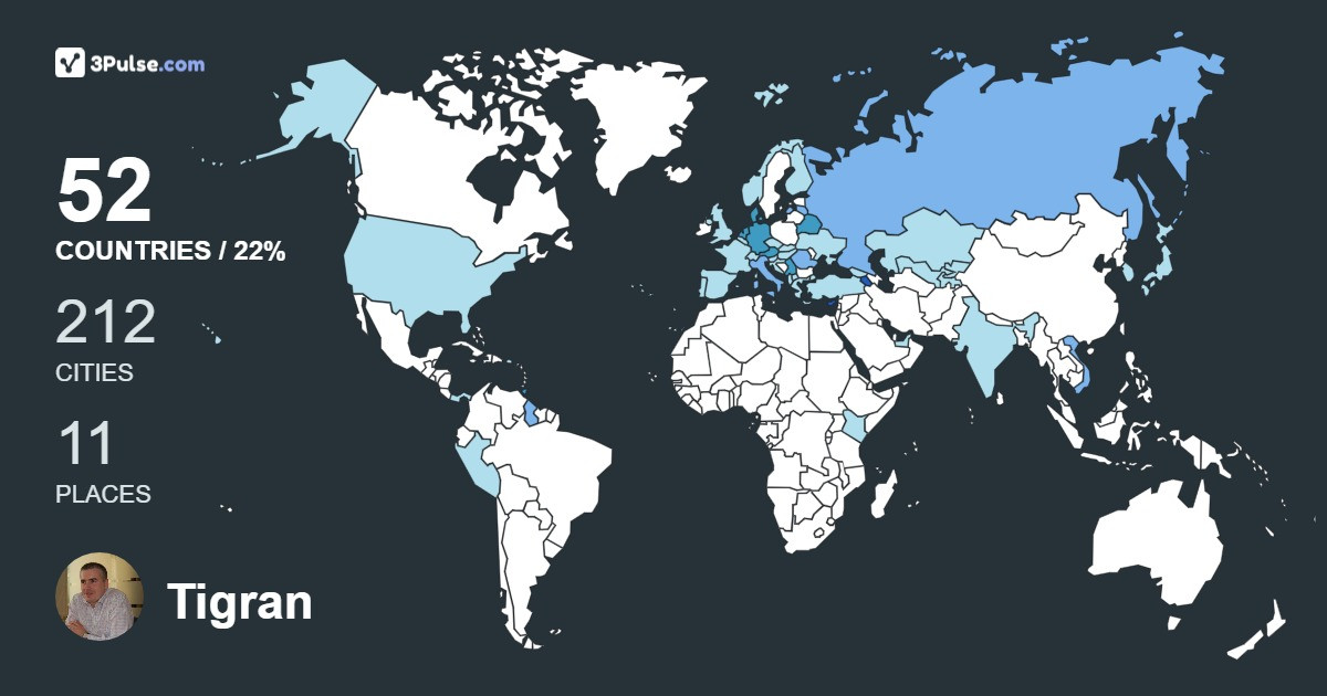 Изображение Карты путешествий Tigran Shmis