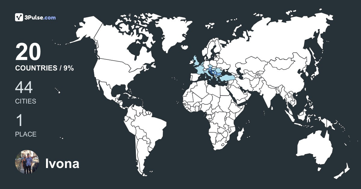 Ivona Trkulja's Travel Map Image