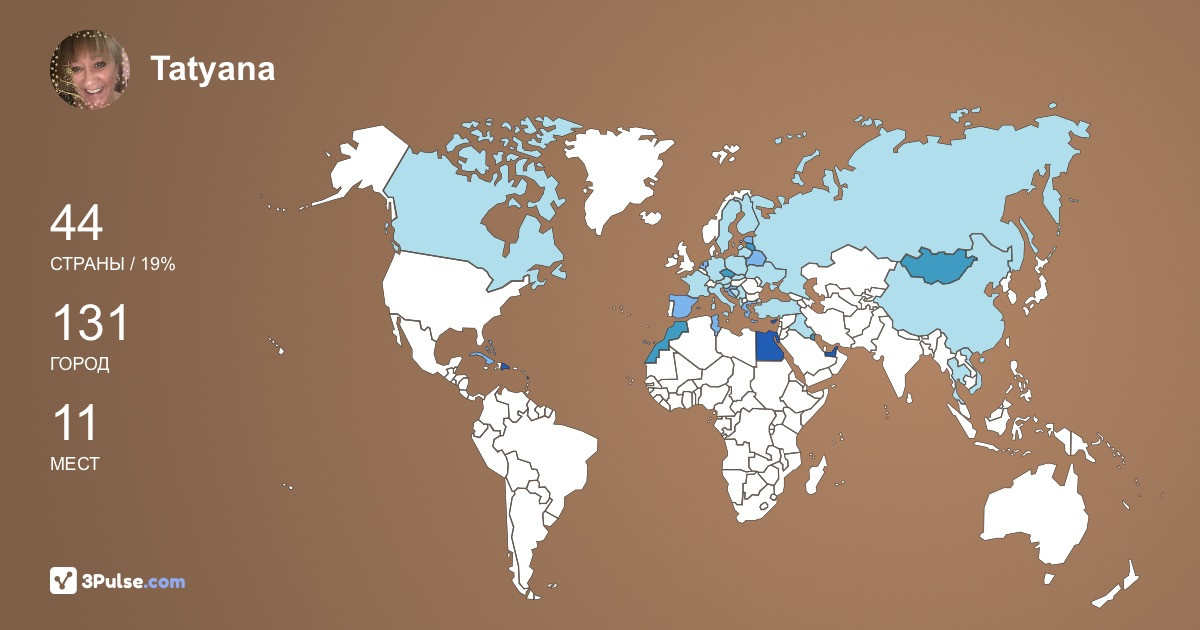 Изображение Карты путешествий Tatyana Sokolovskaya
