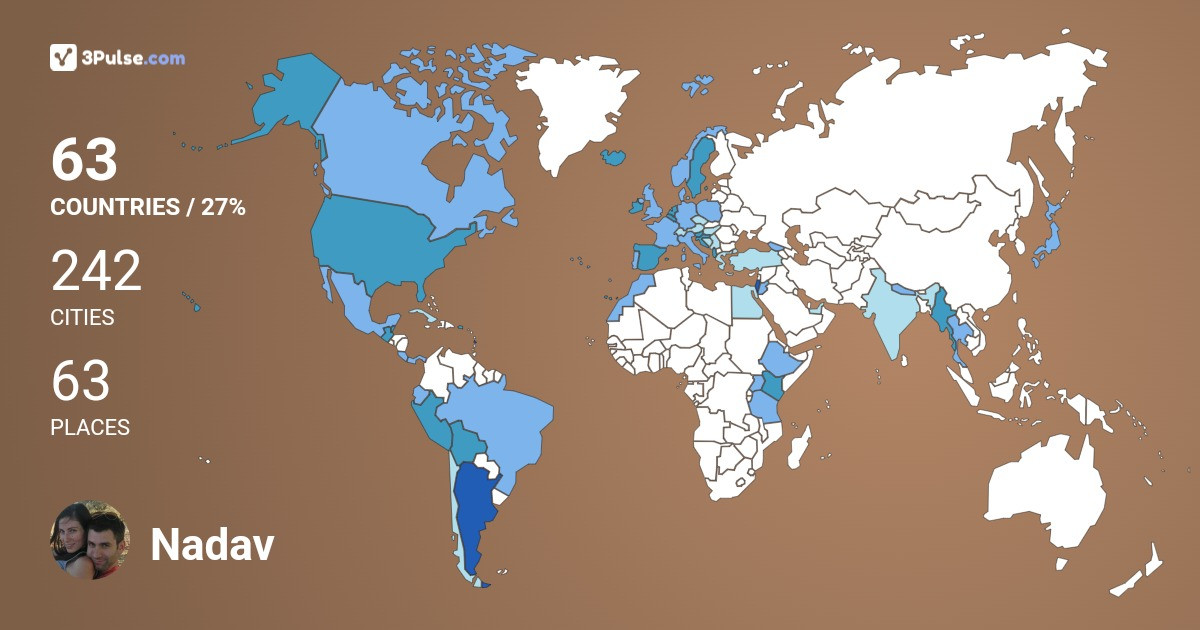 Nadav Levinton's Travel Map Image