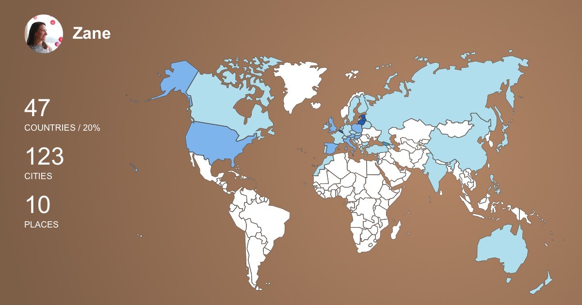 Изображение Карты путешествий Zane Circene