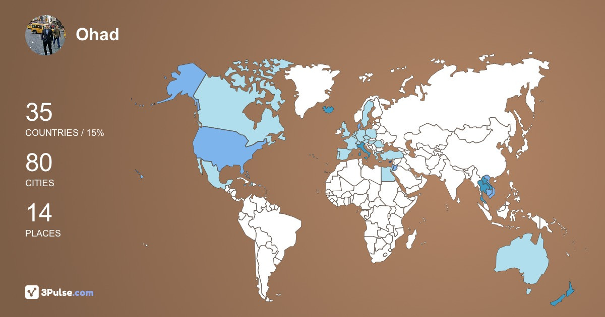 Изображение Карты путешествий Ohad Harel