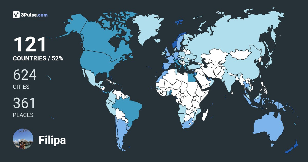 Filipa Seabra's Travel Map Image