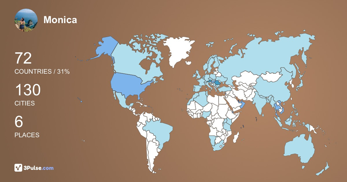 Monica Igna's Travel Map Image