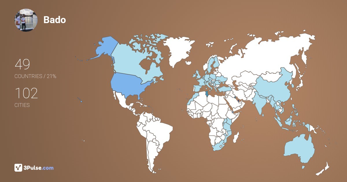 Bado Bennour's Travel Map Image