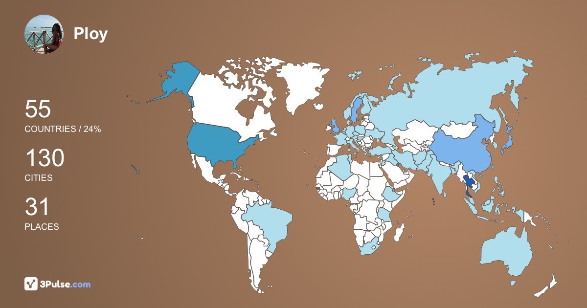 Ploy Virulkijkosol's Travel Map Image