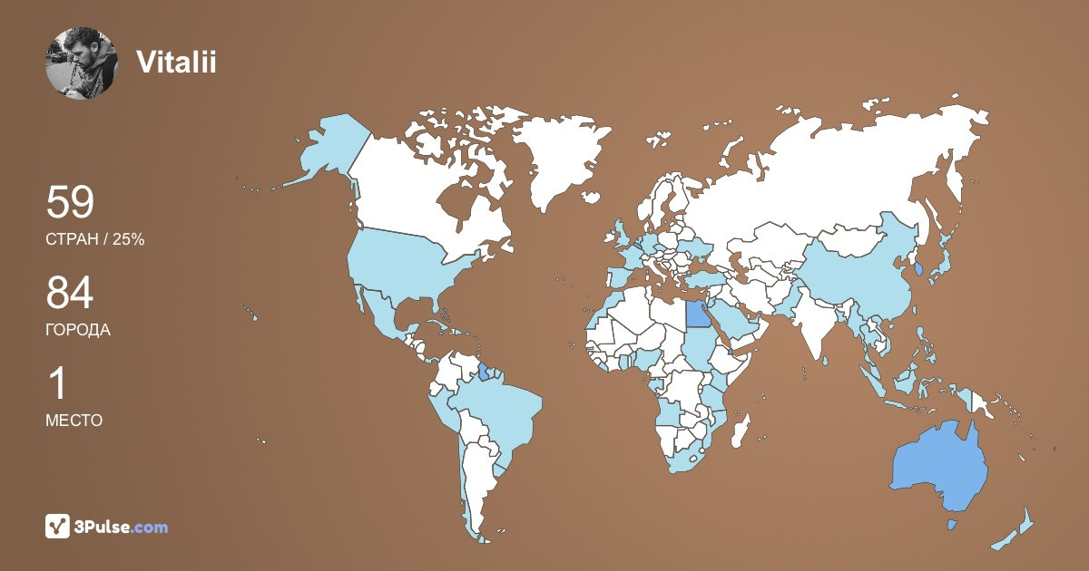 Изображение Карты путешествий Vitalii Chekhotskyi