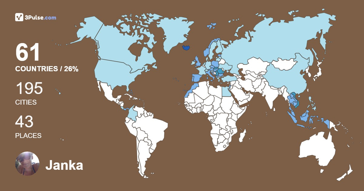 Изображение Карты путешествий Janka Vakov