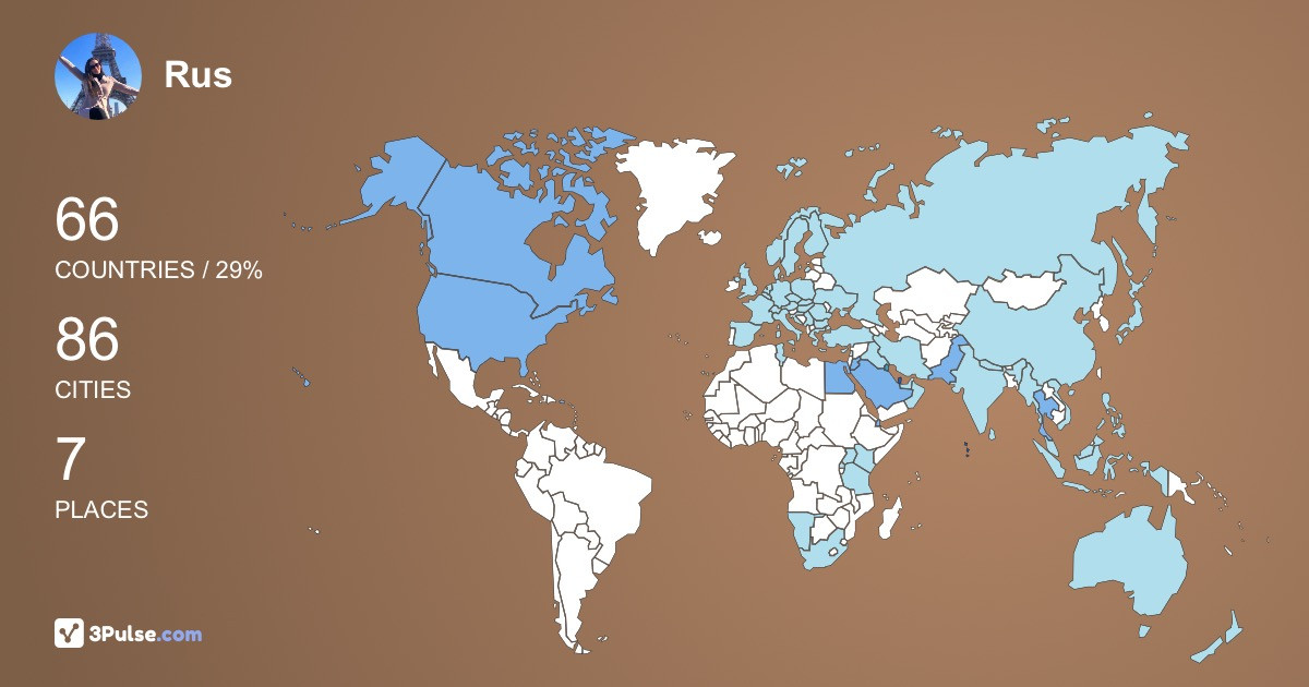 Изображение Карты путешествий Rus Alina-Ramona