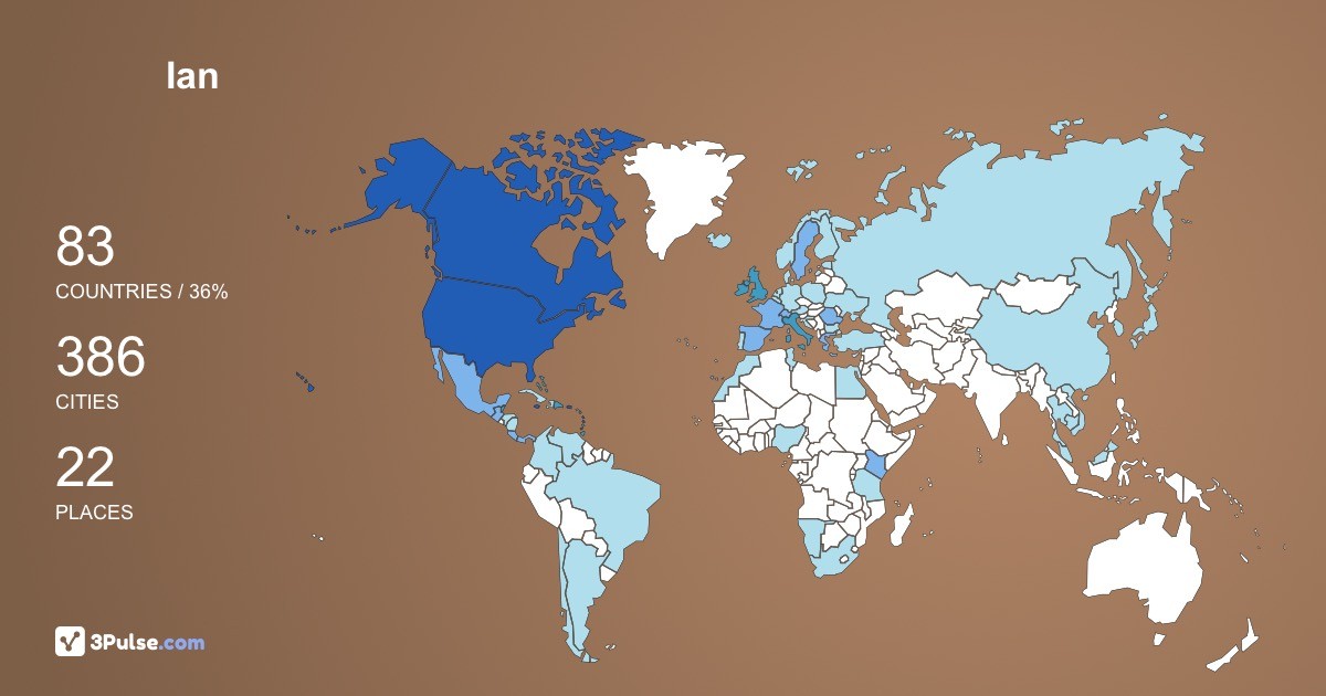 Изображение Карты путешествий Ian Wilson