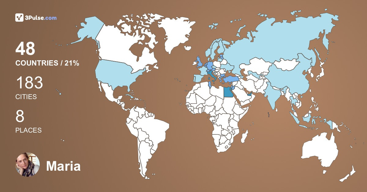 Maria Nikitina's Travel Map Image