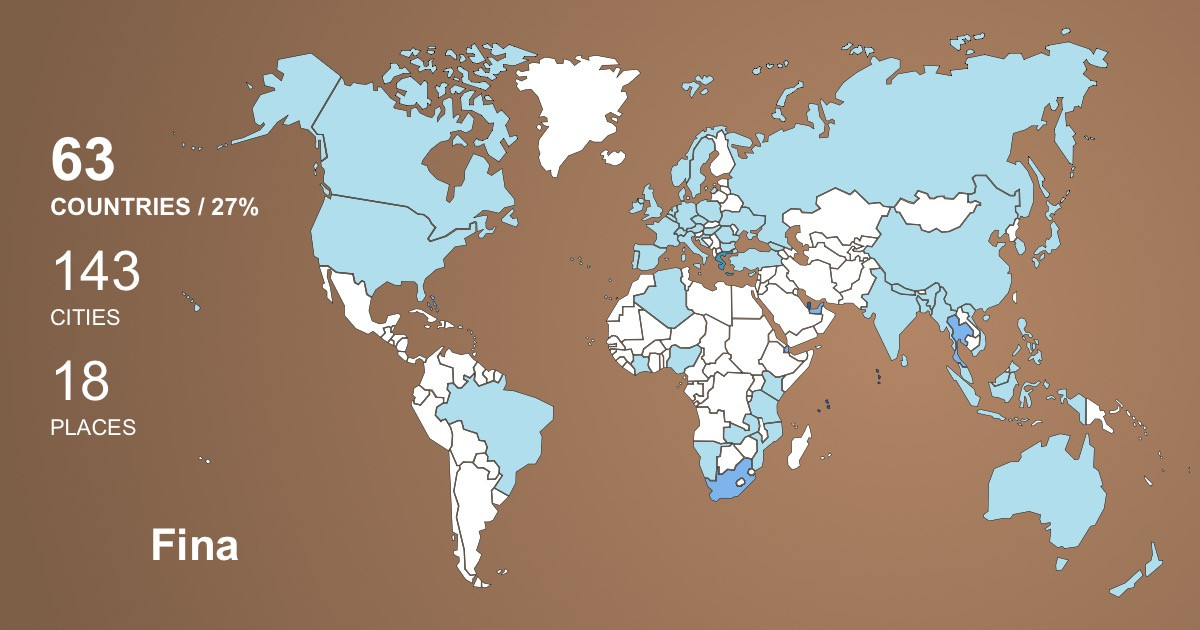 Fina Poly's Travel Map Image