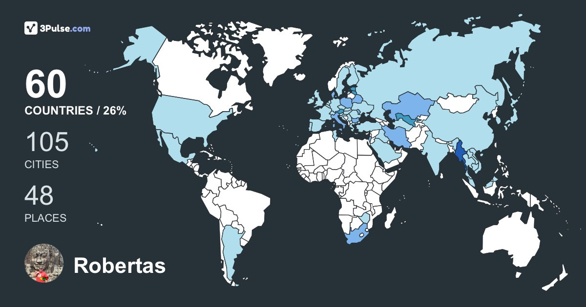 Robertas Samalavicius's Travel Map Image