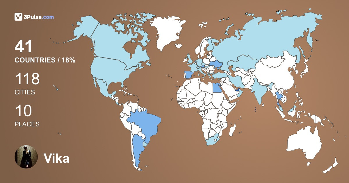 Изображение Карты путешествий Vika Bogdanovich
