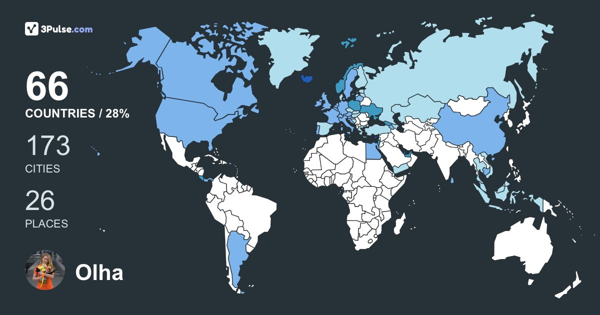 Изображение Карты путешествий Olha Bortnichuk
