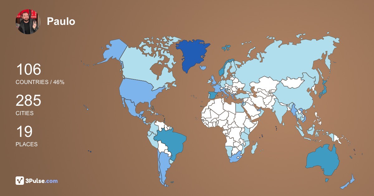Paulo Dario's Travel Map Image