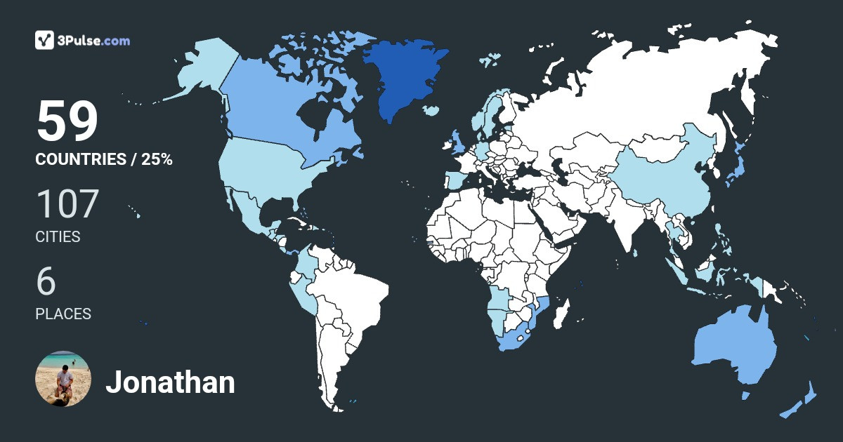 Изображение Карты путешествий Jonathan Ross