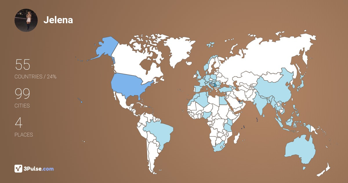Изображение Карты путешествий Jelena Ognjanovic