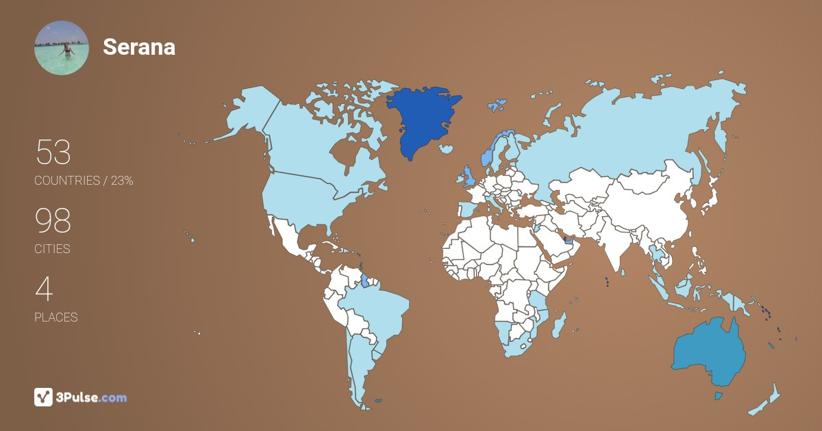 Изображение Карты путешествий Serana Clarke