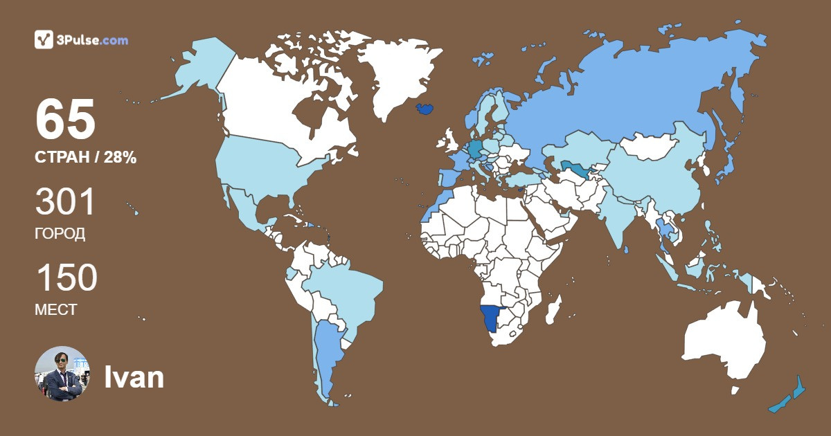 Ivan Kosenkov's Travel Map Image