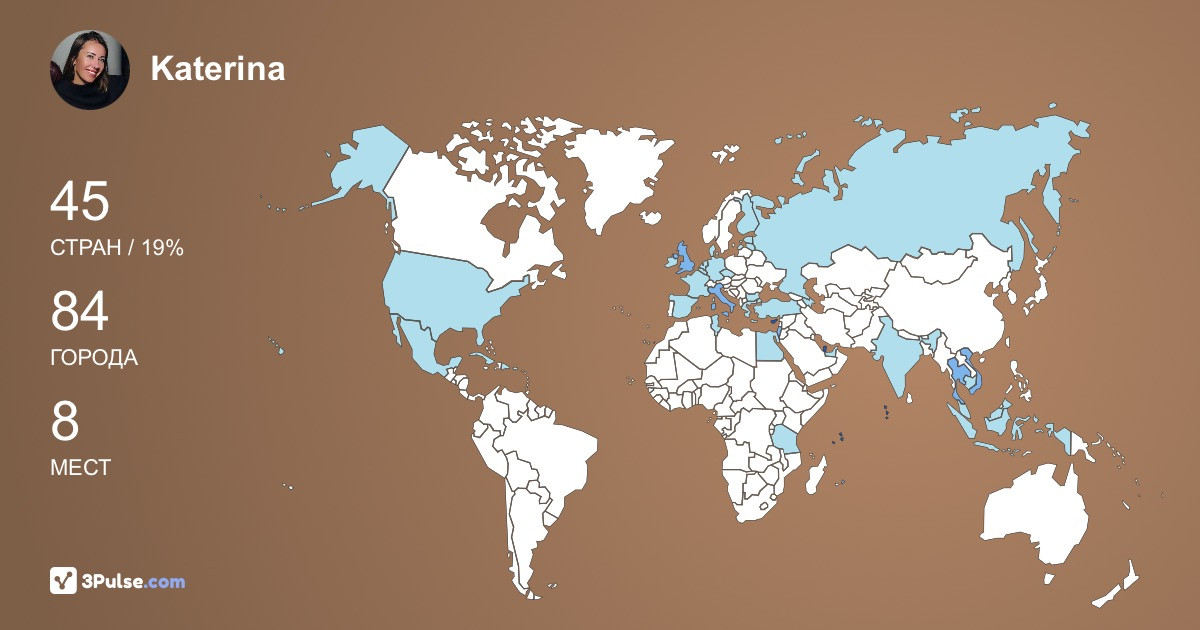 Katerina Yastrebenetskaya's Travel Map Image