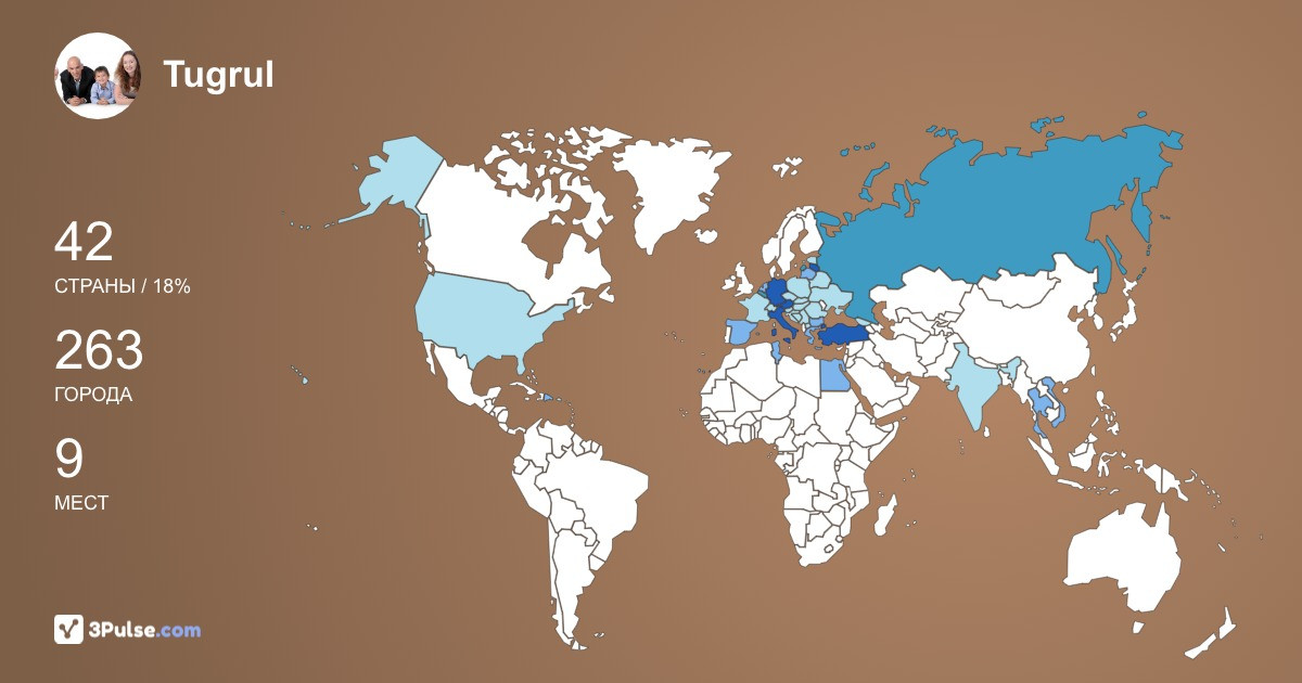 Tugrul Ugur's Travel Map Image