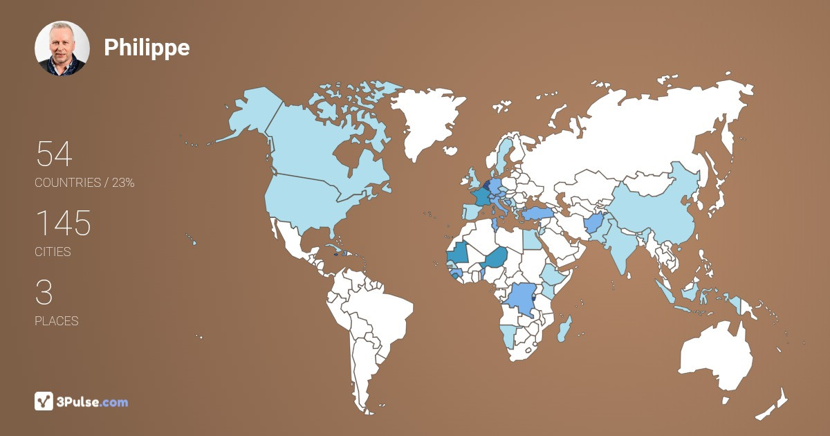 Philippe Henon's Travel Map Image