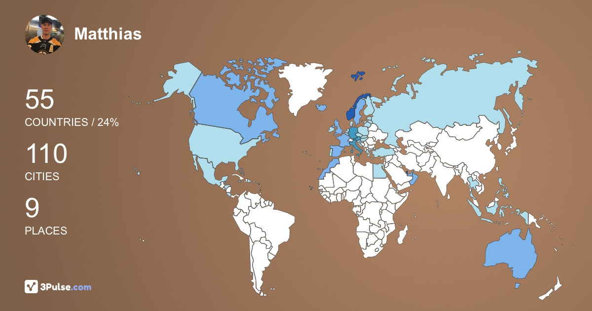 Изображение Карты путешествий Matthias Wolloner