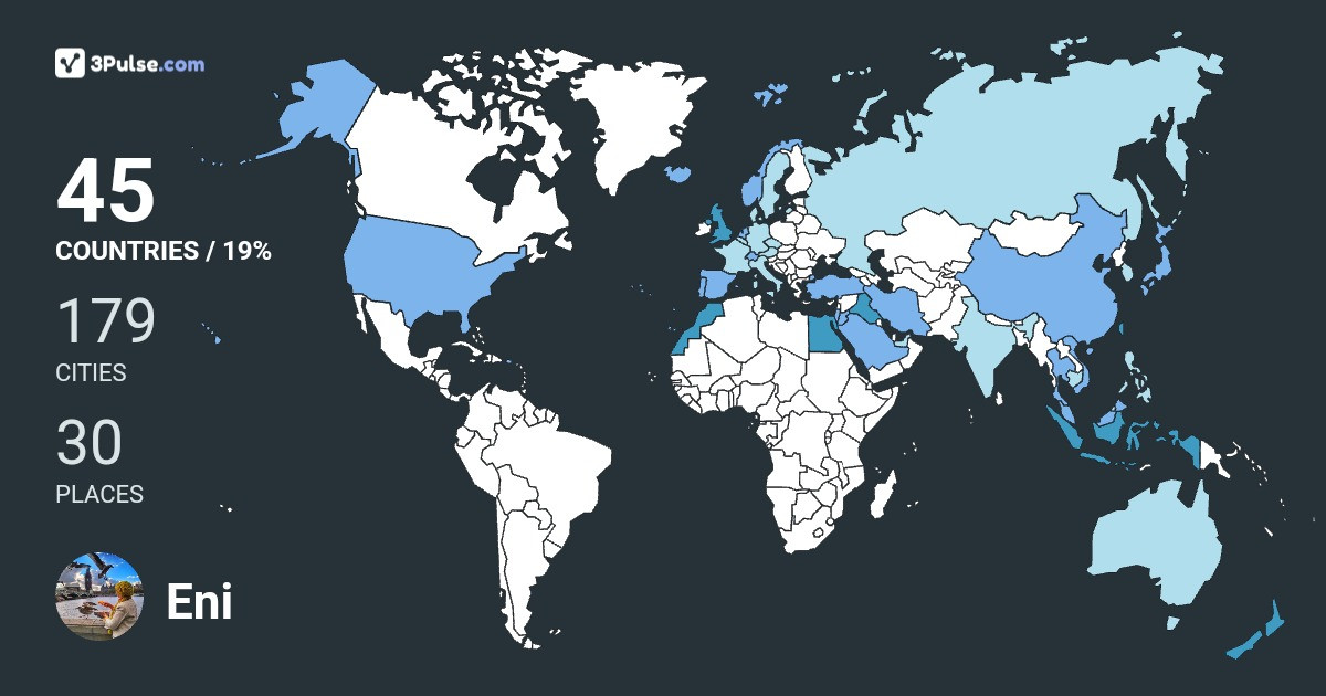 Eni Wahyu-Kartika's Travel Map Image