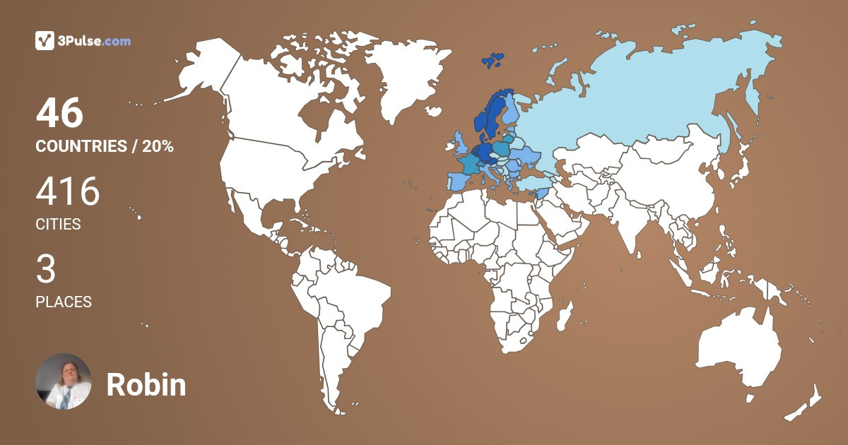 Robin Skogmo's Travel Map Image