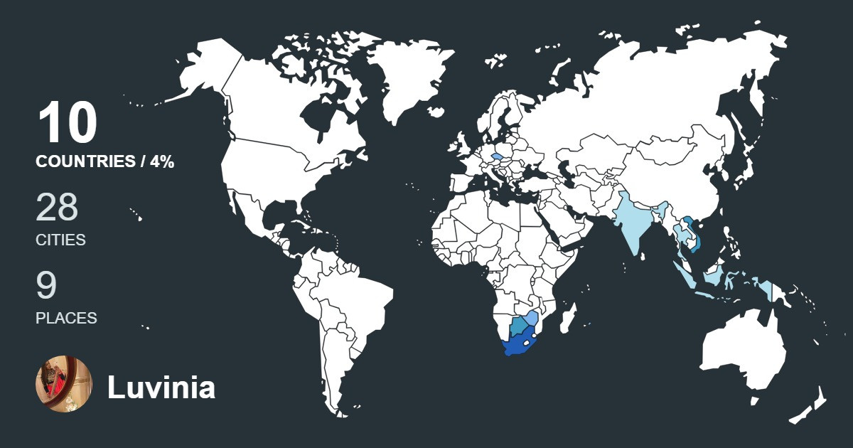 Изображение Карты путешествий Luvinia Naidoo