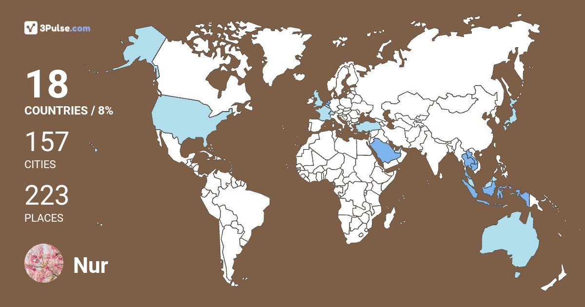 Изображение Карты путешествий Nur Iskhamiati