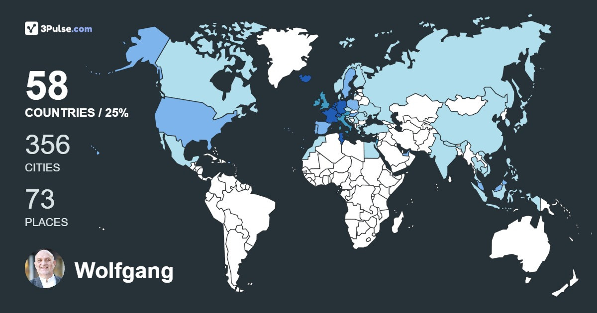 Wolfgang Huerter's Travel Map Image