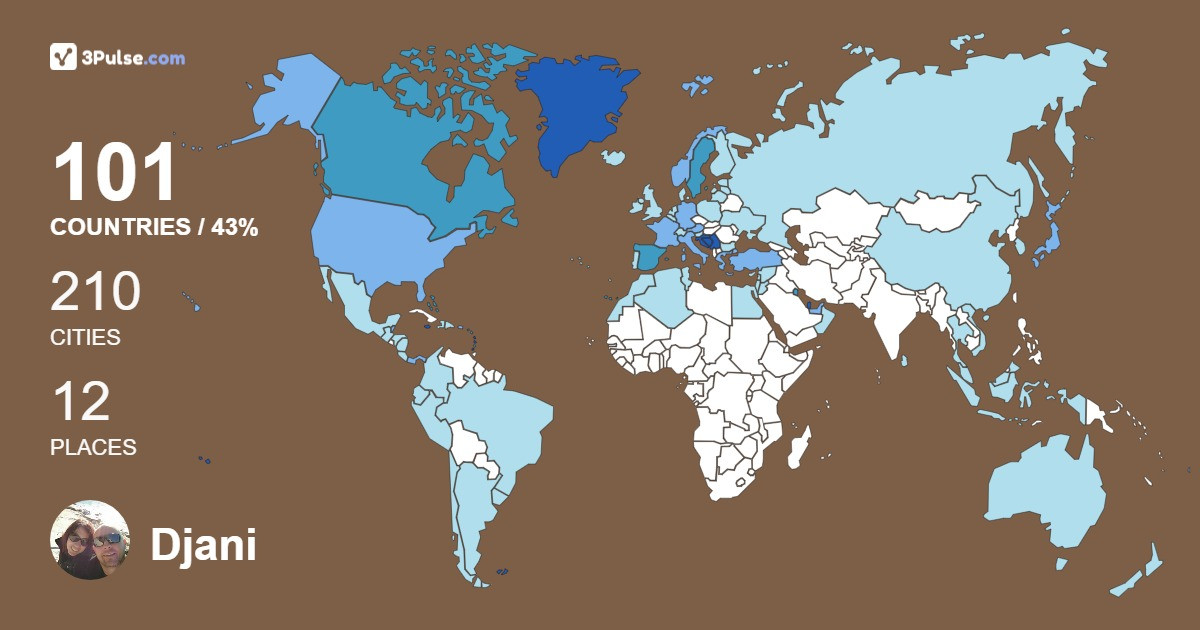 Djani Kezic's Travel Map Image