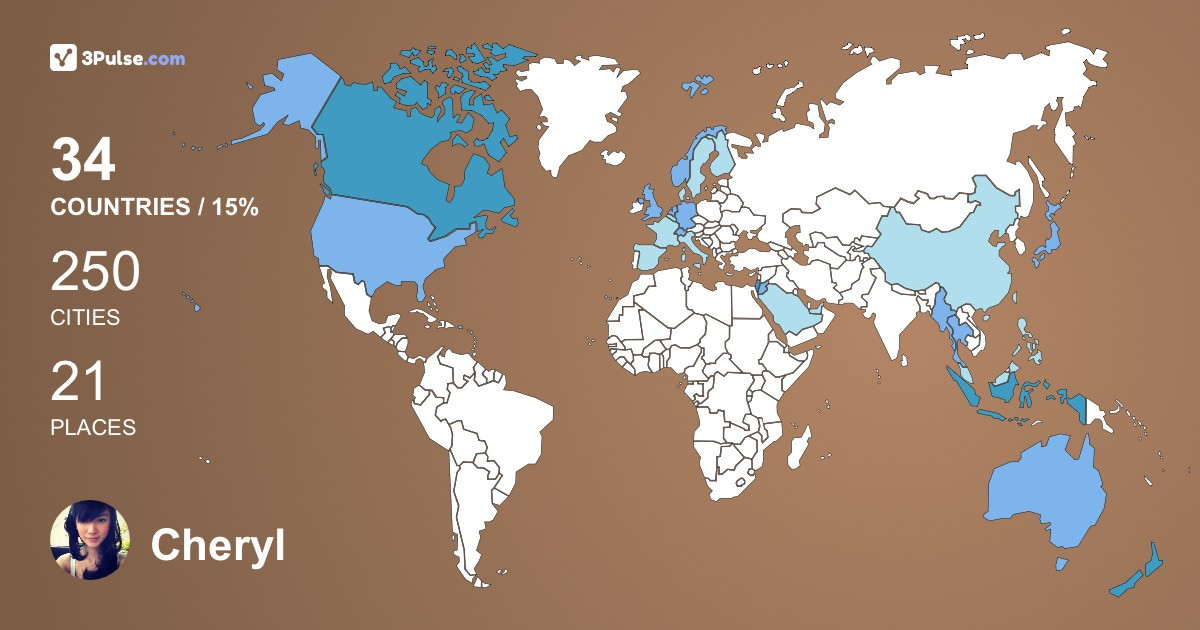 Изображение Карты путешествий Cheryl Harjono
