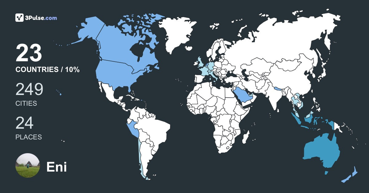 Eni Yu's Travel Map Image