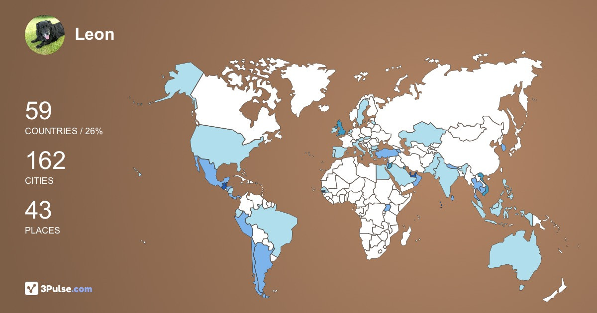 Изображение Карты путешествий Leon Wilcock