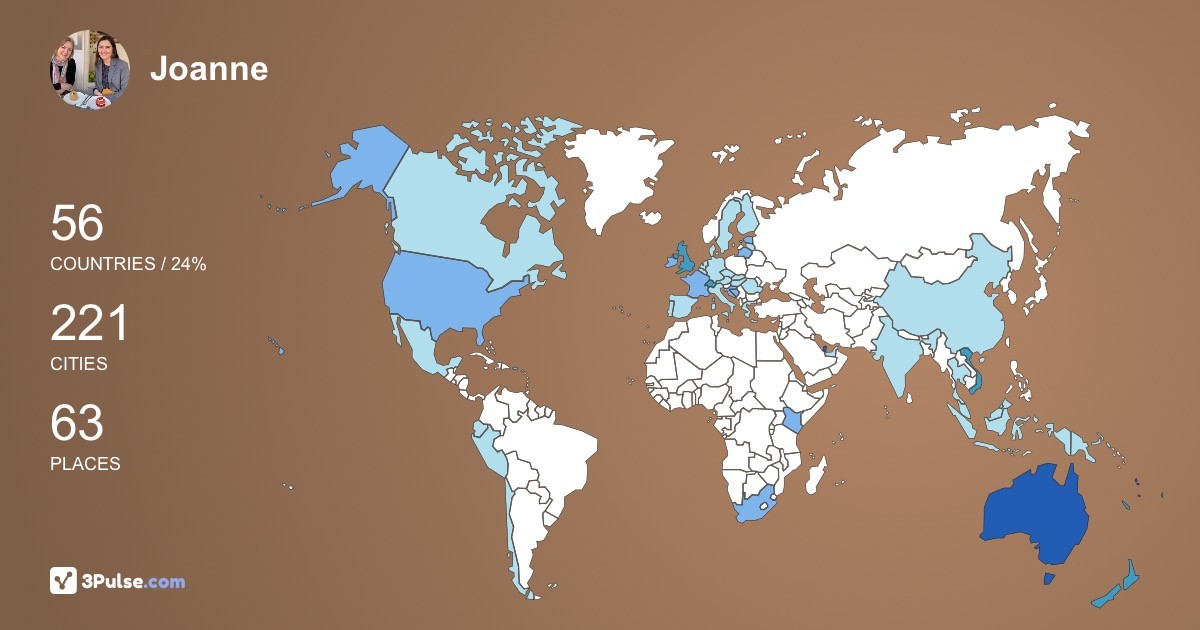 Joanne Langdon's Travel Map Image