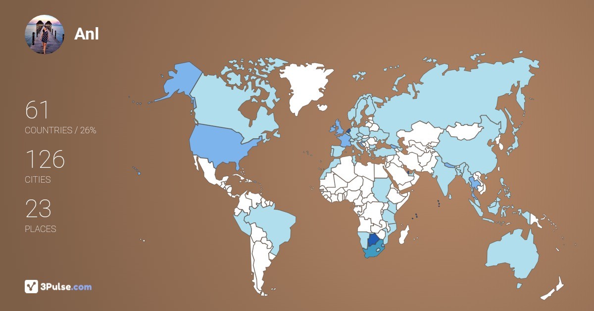 Anl Swart's Travel Map Image