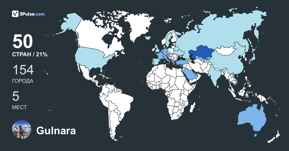 Изображение Карты путешествий Gulnara Batpenova