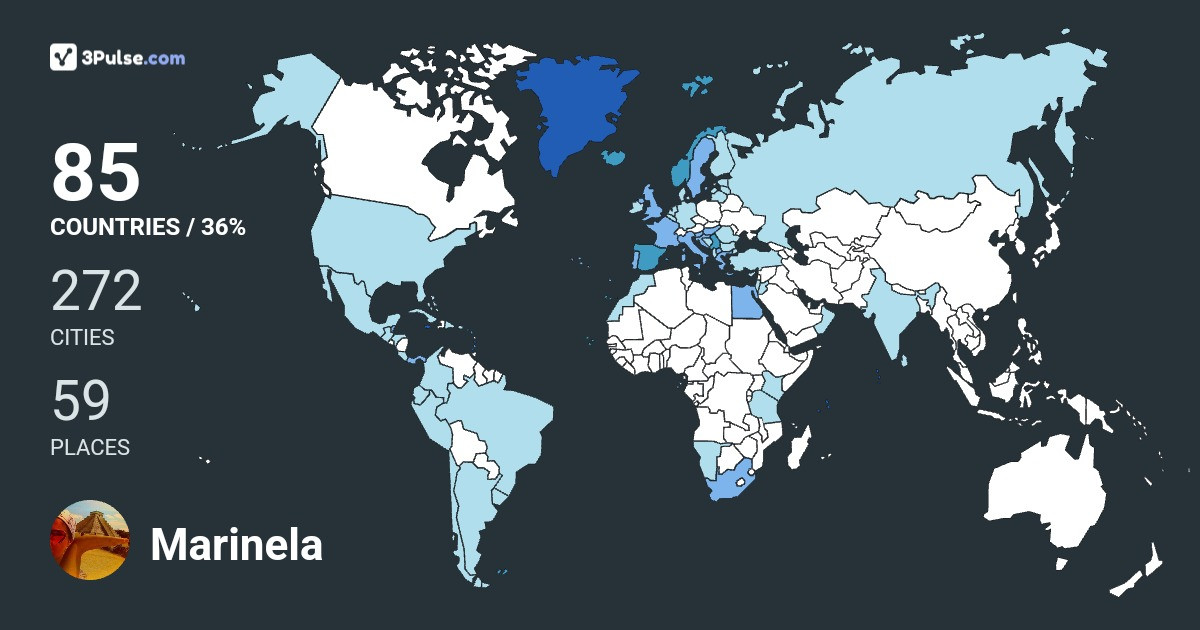 Marinela Kergetic's Travel Map Image