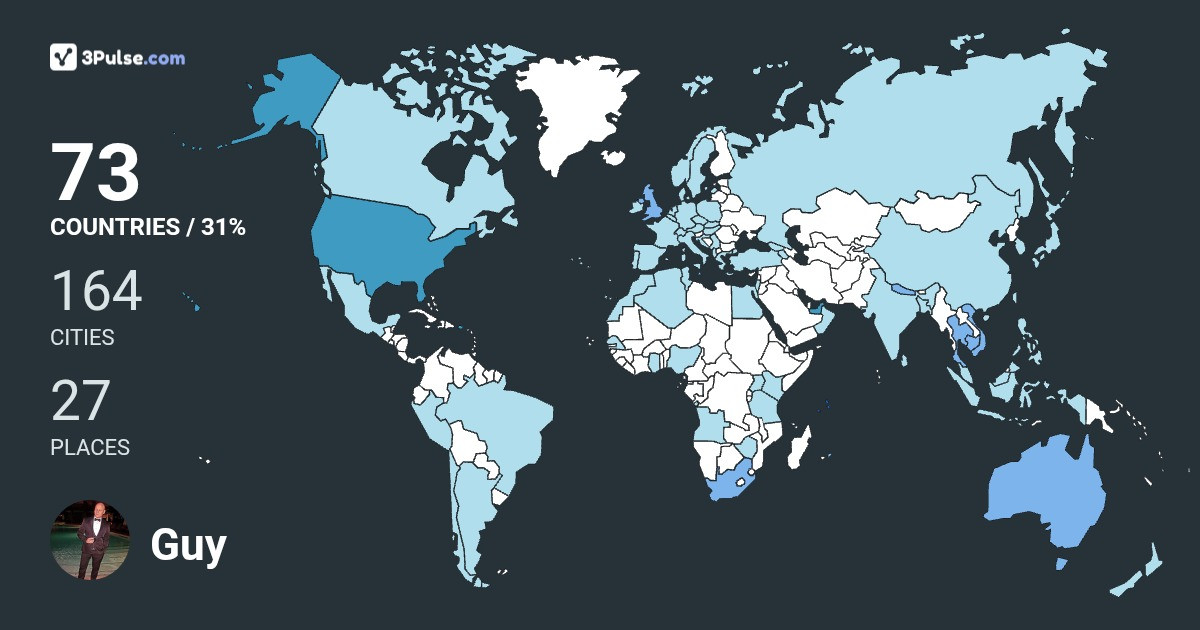 Guy Rule's Travel Map Image
