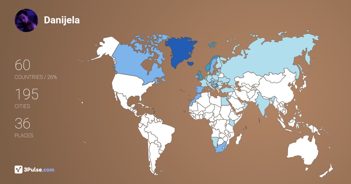 Изображение Карты путешествий Danijela Golubovic