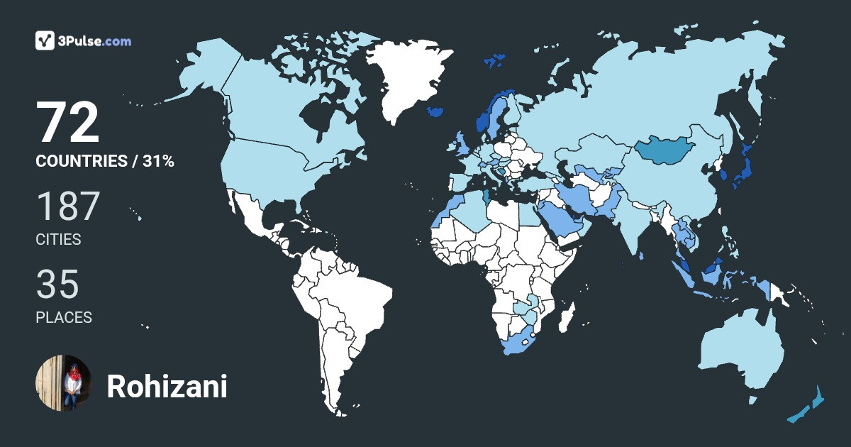 Изображение Карты путешествий Rohizani Yaakub